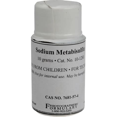 Photographers' Formulary Sodium Metabisulfite - 10 10-1280 10G