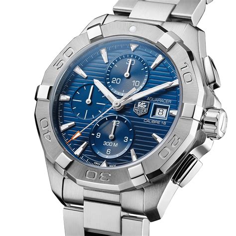 TAG Heuer Aquaracer Automatic Chronograph Blue Dial 43mm Bracelet