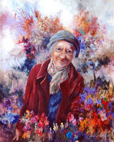 old people | Painting, Art, Garden