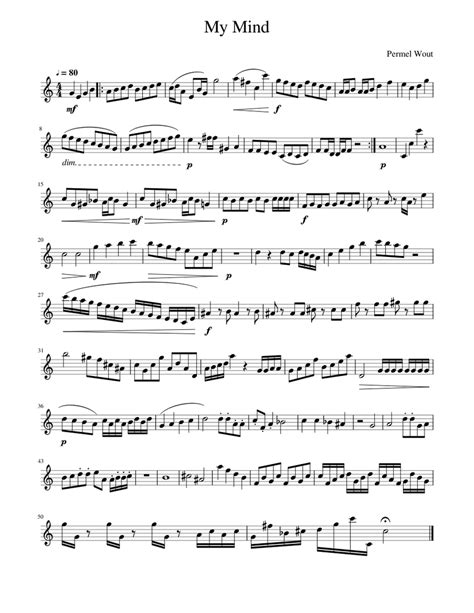 My Mind Sheet music for Piano (Solo) | Musescore.com