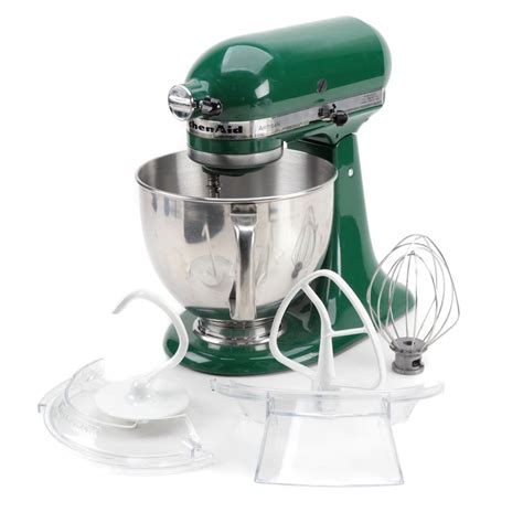 KitchenAid Artisan 5 qt. Stand Mixer in Empire Green with Attachments | EBTH