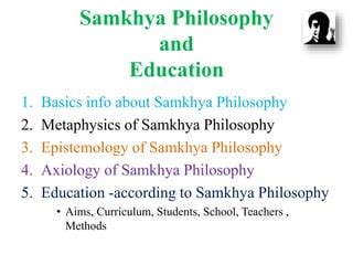 Samkhya Philosophy : Basic Concepts and Characteristics | PPT