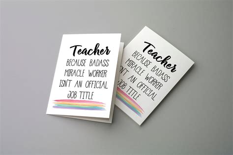 Teacher Card Funny Teacher Card Teacher Appreciation Card | Etsy