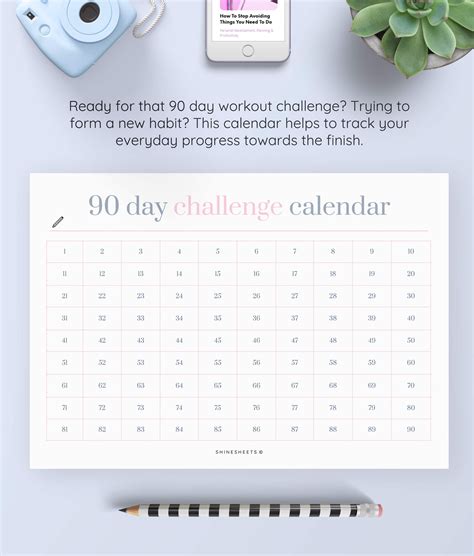 90 Day Calendar | Calendar Template 2024-2025