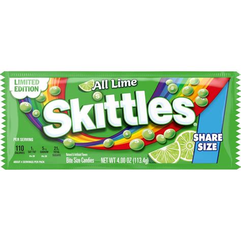 Amazon.com: SKITTLES LIME SHARE SIZE 4 OUNCE