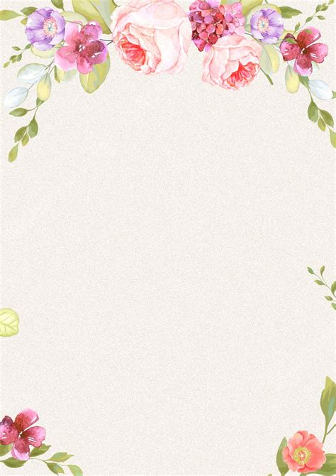 Microsoft Word Flower Border Templates Modejes - Free Word Template