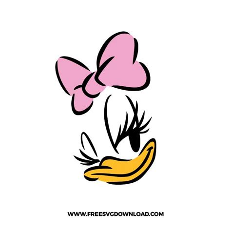 Daisy duck outline SVG & PNG Disney cut files | Free SVG Download