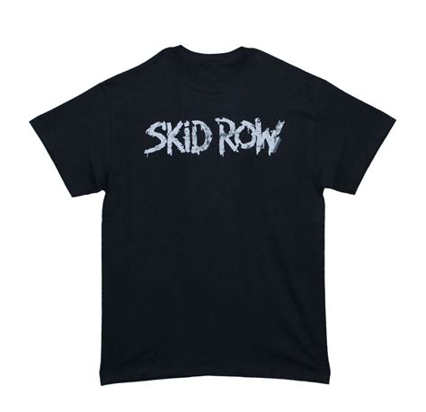 Skid Row White Logo - Black - Vancouver Rock Shop