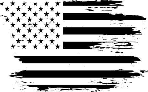 American Flag Black And White Png - Free Logo Image