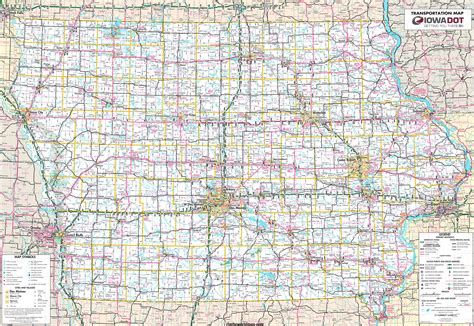 Detailed Map of Iowa