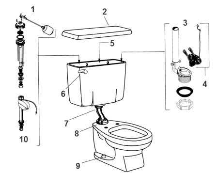 American Standard 2162 Baby Devoro Combination 2 piece Toilet Parts Catalog