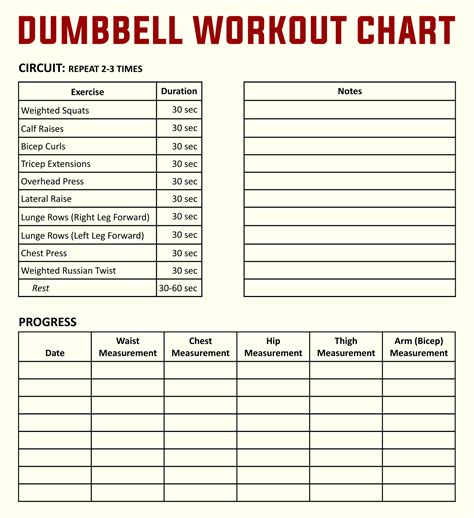 Free Printable Workout Charts - FREE PRINTABLE TEMPLATES