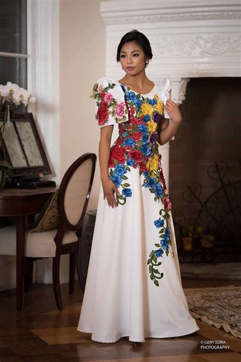 Filipiniana Dress / Balintawak Gown / Filipino Costume / Philippine Terno | Filipiniana dress ...