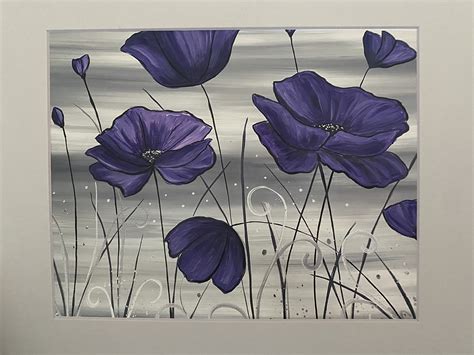 Purple Poppies - Etsy