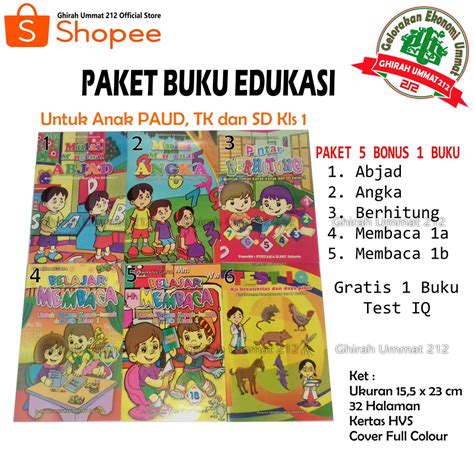 Jual Buku Edukasi Anak. Buku Belajar Anak PAUD, TK Dan SD | Shopee Indonesia