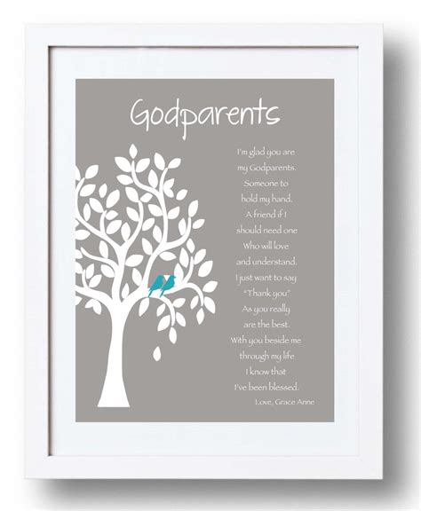 GODPARENTS personalized gift 8x10 Print by KreationsbyMarilyn | Godparent gifts, Christening ...