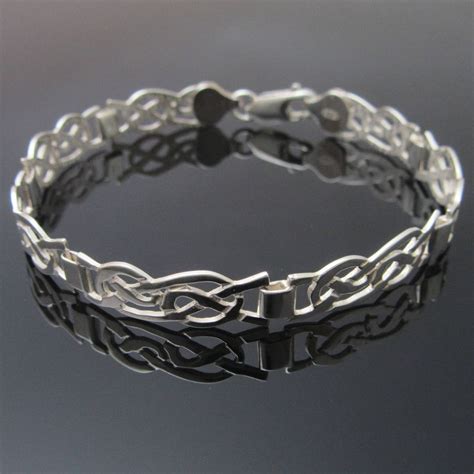 Celtic Knot Bracelet Sterling Silver Celtic Link Bracelet Unisex Celtic Bracelet Unique Irish ...