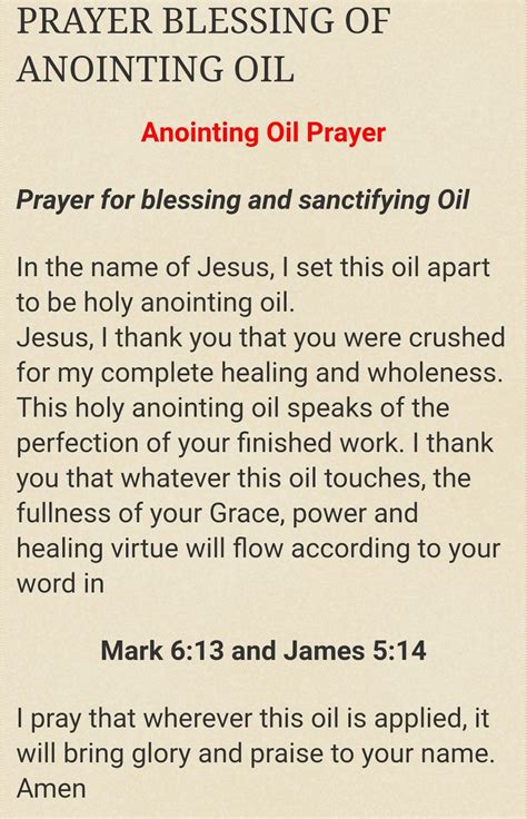 Prayer To Consecrate Anointing Oil - CHURCHGISTS.COM