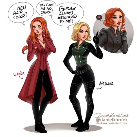 Avengers: Wanda + Natasha by https://www.deviantart.com/daekazu on ...