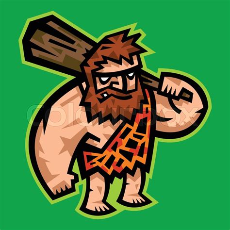 Caveman cartoon vector | Stock vector | Colourbox