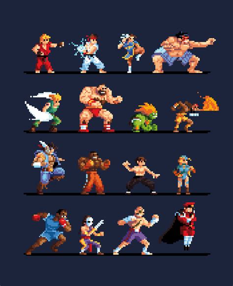 [OC]Super Street Fighter II : r/PixelArt