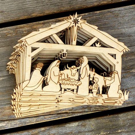 10x Wooden Nativity Manger Scene Craft Shape 3mm Ply Christmas | Etsy