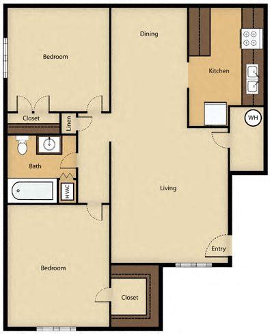 Floor Plans of Arbor Place Apartments in Terrytown, LA