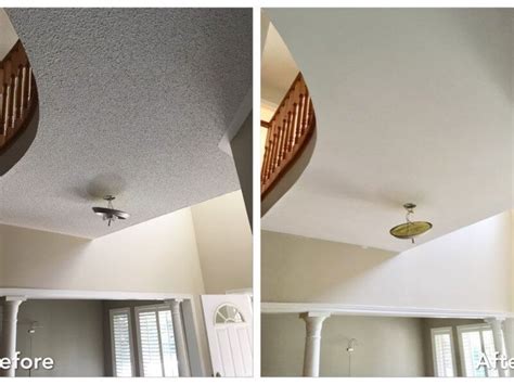 5 Before and After Popcorn Ceiling Removal Photos | Removing popcorn ...