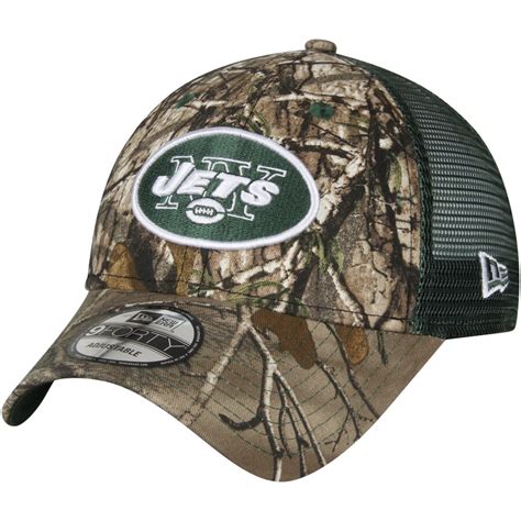 New Era New York Jets Realtree Camo/Green Trucker 9FORTY Adjustable Snapback Hat