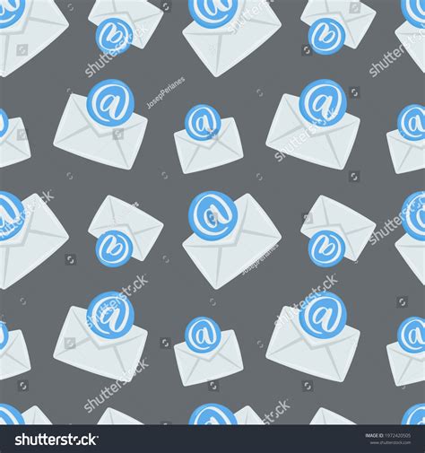 Mail Icon Emoji Pattern Internet Seamless Stock Vector (Royalty Free ...