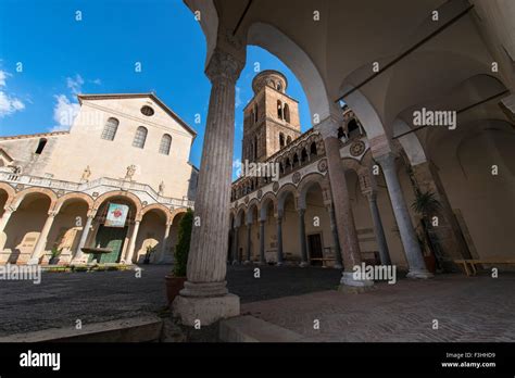 Cathedral of Salerno: the courtyard Stock Photo - Alamy