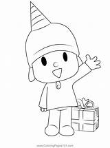 Parties & Gifts With Pocoyo Coloring Page For Kids  Free sketch template