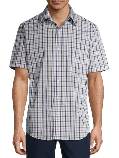 Arrow Men's Hamilton Poplin Wrinkle Free Short Sleeve Shirt - Walmart.com