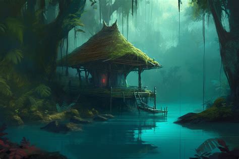 Hut in the forest by MechaGalatea on DeviantArt