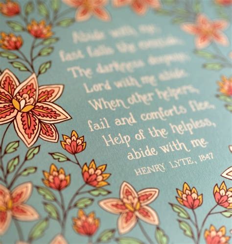 Abide With Me Hymn Art Print - Powder Blue - Little Things Studio