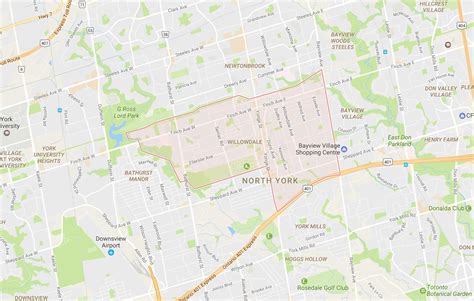 Willowdale barrio de Toronto mapa - Mapa de Willowdale barrio de ...