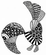 Zentangle Coloring Pages Cat Sketch Page sketch template