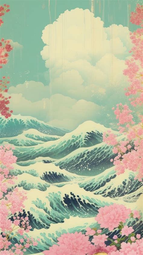 Japanese wave art outdoors nature. | Free Photo Illustration - rawpixel