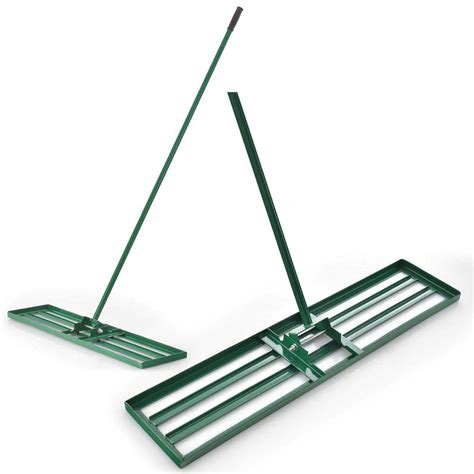 Costway 67 in. Lawn Leveling Rake 42 in. x 10 in. Heavy-Duty Level Lawn ...