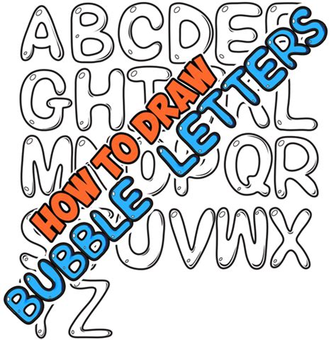 How to Draw Bubble Letters in Easy Step by Step Drawing Tutorial for Kids - How to Draw Step by ...