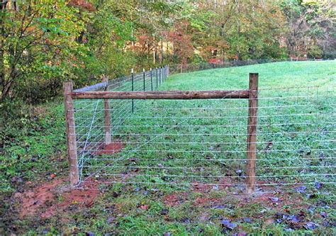 4x4 sheep or goat wire on metal T-post w/ wood corner bracing | Farm fence gate, Farm fence ...