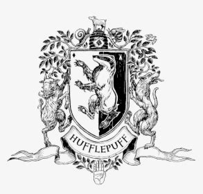 Hufflepuff Crest Black And White, HD Png Download , Transparent Png ...