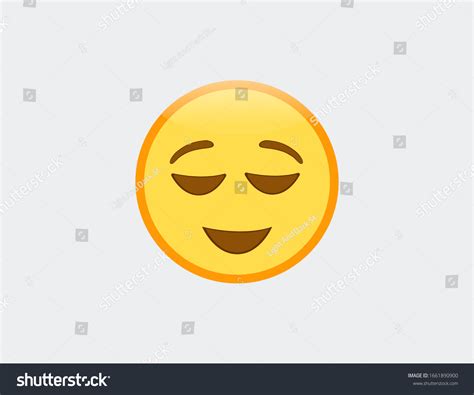 Vector Illustration Emoji Relieved Face Stock Vector (Royalty Free) 1661890900 | Shutterstock