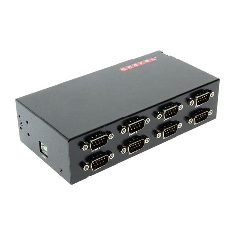 8 Port USB to Serial DB9 Industrial RS232 Adapter 15KV ESD and Surge