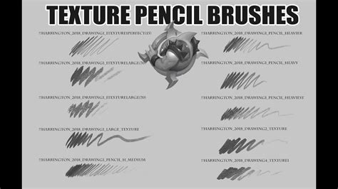 Photoshop Custom Texture Pencil Brushes - YouTube