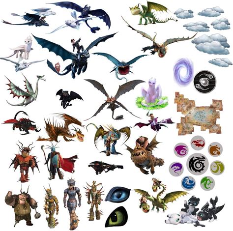 How to Train Your Dragon 3D Wall Stickers for Bedrooms Boys and Girls Mural Decal Size: Large 76 ...