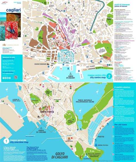 Cagliari Sightseeing Map - Ontheworldmap.com