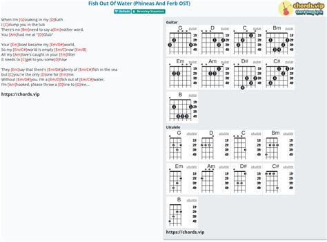 Chord: Fish Out Of Water (Phineas And Ferb OST) - tab, song lyric, sheet, guitar, ukulele ...