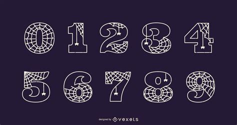 Spider Halloween Numbers Set | Halloween spider, Creepy spider, Spider