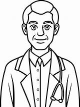 A Doctor With stethoscope coloring Page 50981280 Vector Art At Vecteezy sketch template